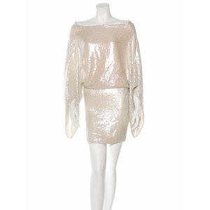 NWT KAUFMANFRANCO Opal Sequin Sheath Dress